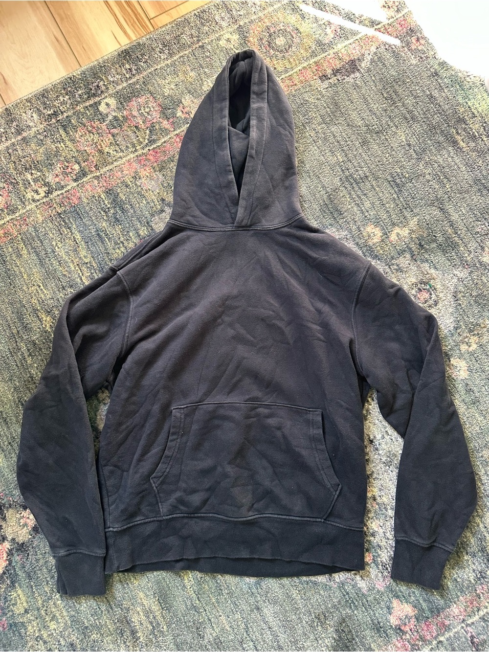 Old Navy Women’s Black Hooded Pullover Sweatshirt Medium So Cozy and Comfy Warm!